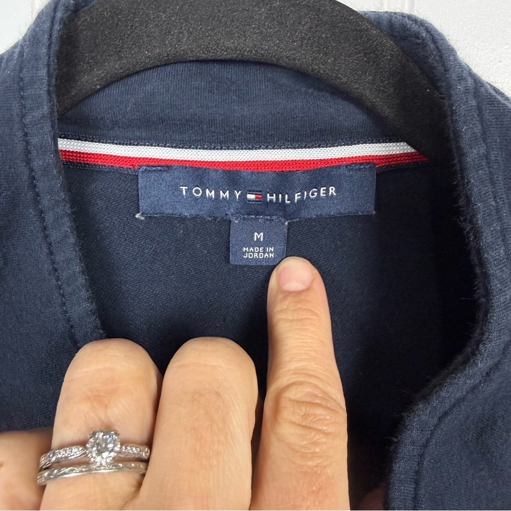 Tommy Hilfiger Navy Military Band Jacket Button Detail Blazer Size M - Picture 4 of 10